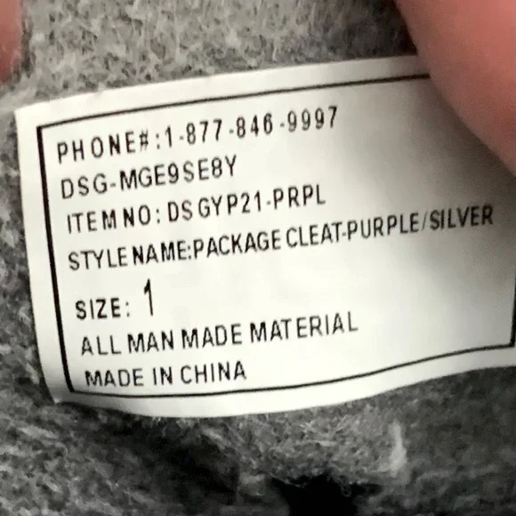 ▪️DSG Youth Soccer Cleats Black Purple ~ 1 - Picture 8 of 8